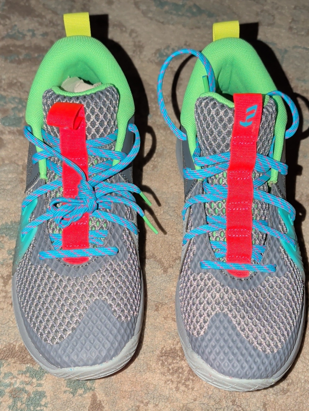 Under Armour Embiid Sneakers with Neon Green & Red Accents